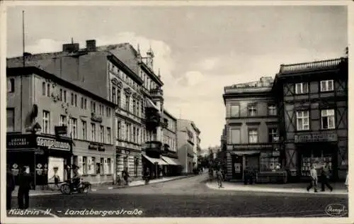 Ak Kostrzyn nad Odrą Cüstrin Küstrin Ostbrandenburg, Landsbergerstraße, Tengelman, Haffee Gesc...