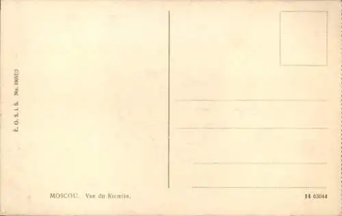Ak Moskau Russland, Kremlin, Kreml, Moskwa Seite