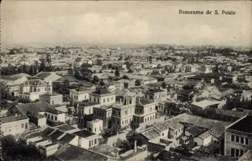 Ak São Paulo Brasilien, Panorama von  Stadtansicht, historische Architektur