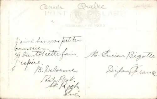 Ak Quebec Kanada, Basilika, City Hall Square, Straßenbahn