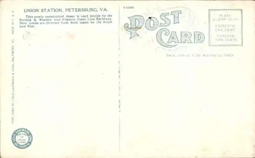 Ak Petersburg Virginia USA, Union Station