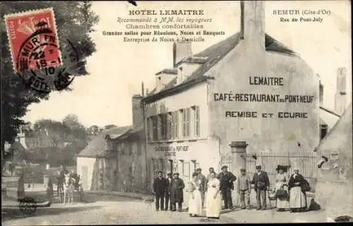 Ak Semur en Auxois Côte-d’Or, Rue du Pont-Joly, Hotel Lemaitre