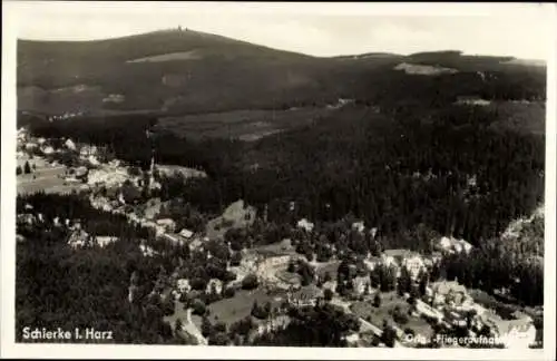 Ak Schierke Wernigerode im Harz, Fliegeraufnahme mit Gesamtblick