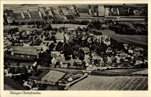 Ak Thüngen Unterfranken, Fliegeraufnahme