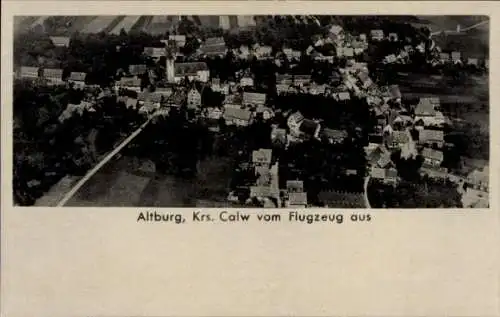 Ak Altburg Calw im Schwarzwald, Fliegeraufnahme