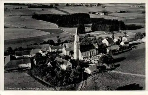 Ak Ranoldsberg Buchbach in Oberbayern, Fliegeraufnahme