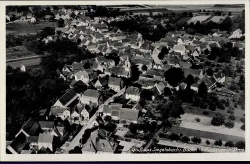 Ak Siegelsbach in Baden, Fliegeraufnahme