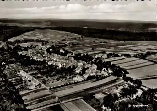 Ak Schmie Maulbronn im Enzkreis, Evangelisches Jugendhaus, Luftaufnahme