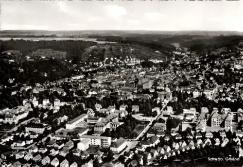 Ak Schwäbisch Gmünd in Württemberg, Fliegeraufnahme