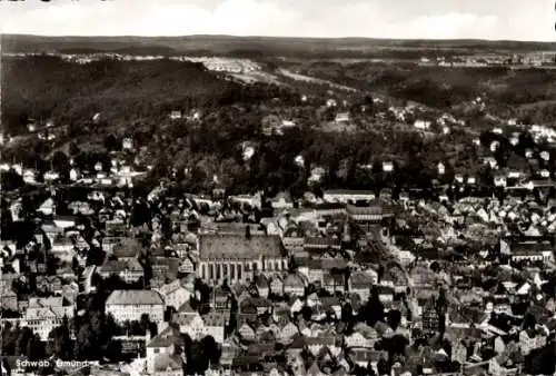 Ak Schwäbisch Gmünd in Württemberg, Fliegeraufnahme