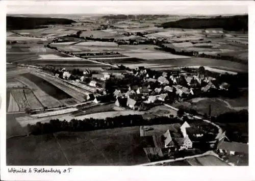 Ak  Wörnitz in Mittelfranken, Fliegeraufnahme