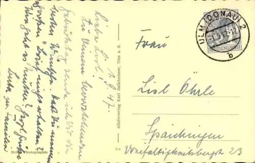 Ak Ulm an der Donau, Münster, Stadt