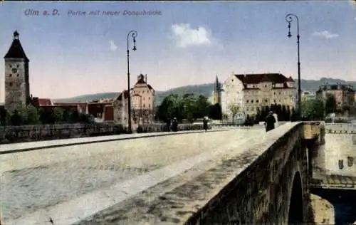 Ak Ulm an der Donau, neue Donaubrücke