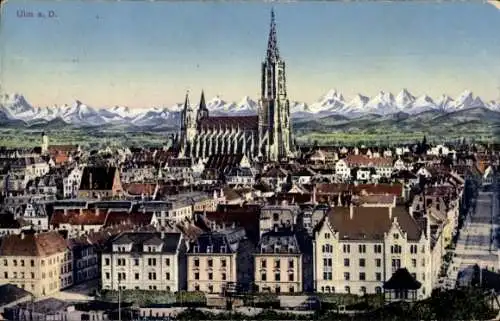 Ak Ulm an der Donau, Blick auf den Münster