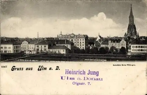 Ak Ulm an der Donau, Teilansicht