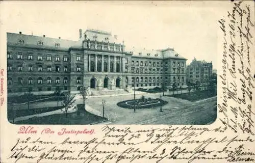 Ak Ulm an der Donau, Justizpalast