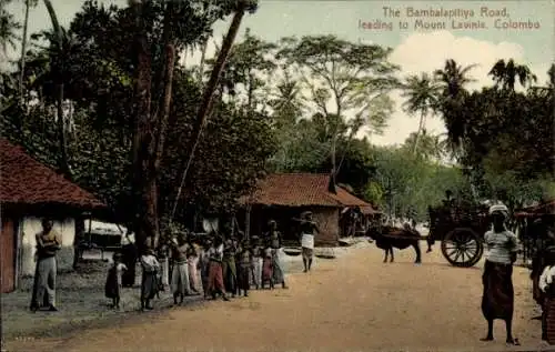 Ak Colombo Ceylon Sri Lanka, The Bambalapitiya Road, Leading to Mount Lavinia