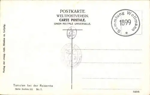 Ak Indien, Tamulen bei der Reisernte