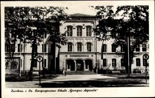 Ak Zwickau in Sachsen, Bergingenieur-Schule Georgius Agricola