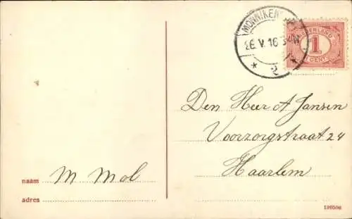 Ak Monnikendam Waterland Nordholland Niederlande, Heerengracht