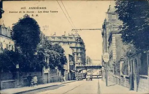 Ak Asnières sur Seine Hauts-de-Seine, Avenue de la Marne, Les deux Voutes