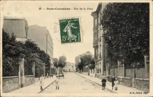 Ak Bois Colombes Hauts de Seine, Rue de la Paix