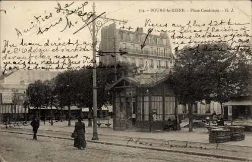 Ak Bourg la Reine Hauts de Seine, Place Condorcet