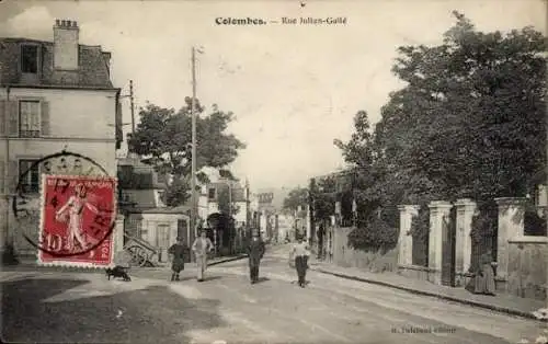 Ak Colombes Hauts de Seine, Rue Julien-Gallé