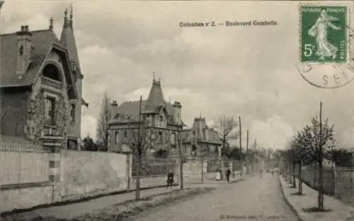 Ak Colombes Hauts de Seine, Boulevard Gambetta