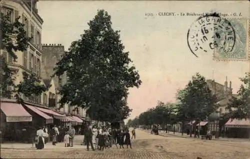 Ak Clichy Hauts de Seine, Le Boulevard Victor-Hugo