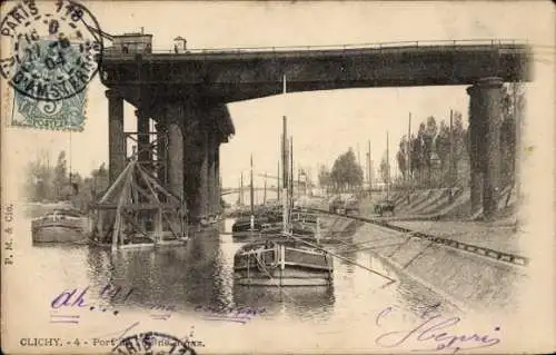 Ak Clichy Hauts de Seine, Le Port