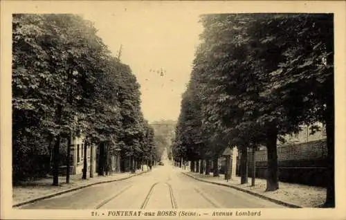 Ak Fontenay aux Roses Hauts de Seine, Avenue Lombard