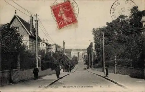 Ak Garches Hauts de Seine, Boulevard de la station