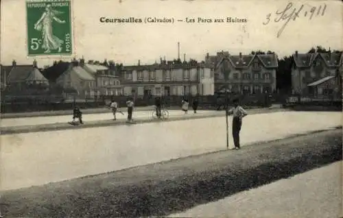 Ak Courseulles sur Mer Calvados, Les Parcs aux Huitres