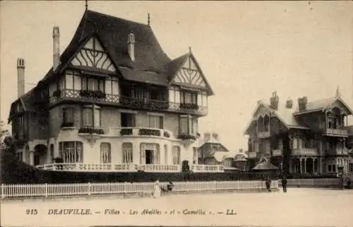 Ak Deauville Calvados, Villas Les Abeilles et Camelia