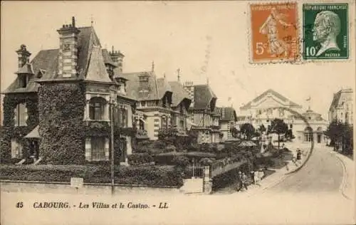 Ak Cabourg Calvados, Les Villas, Casino