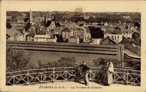 Ak Étampes Essonne, Terrasse de Guinette