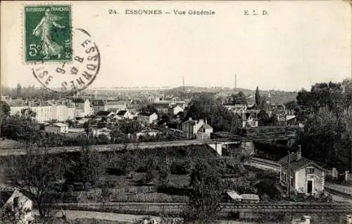 Ak Corbeil Essonnes Essonne, Vue generale