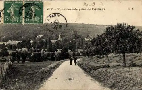 CPA Gif Essonne, Vue Générale prise de l'Abbaye