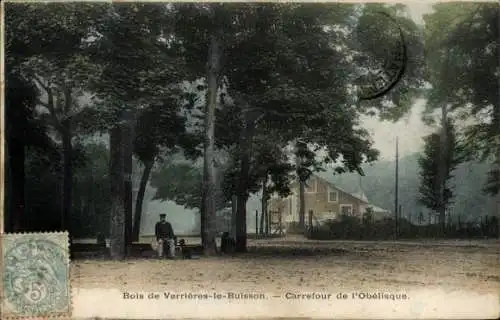 CPA Verrières le Buisson Essonne, Carrefour de l'Obélisque