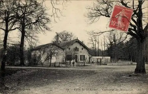 Ak  Foret de Sénart, Carrefour de Montgeron, Gebäude