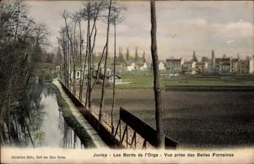 Ak Juvisy Essonne, Les Bords de l'Orge, Vue prise des Belles Fontaines