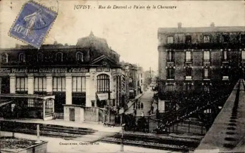 Ak Juvisy CPA 78, PALAIS CHAUSSURE, Rue de Draveil et Palais de la Chaussure, Chausson, Choisy...