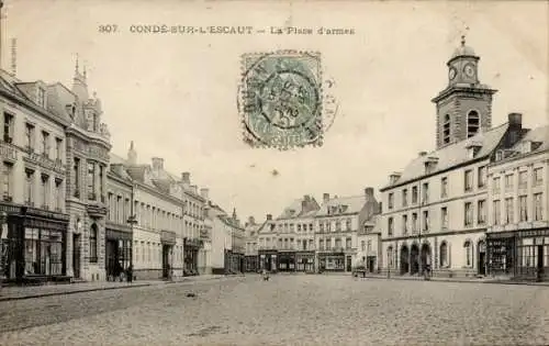 CPA Condé sur l'Escaut Nord, Place d'Armes