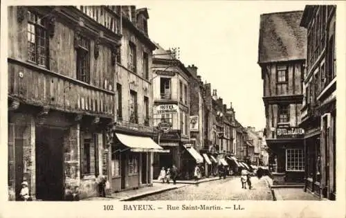 Ak Bayeux Calvados, Hotel Lesemb, 102 Bayeux.- Rue Saint-Martin..