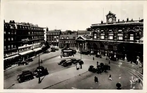 Ak Lille Nord, Place de la Gare, Bahnhofsplatz, Kreisverkehr