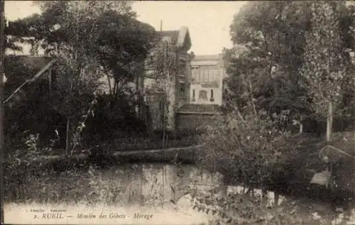 Ak Rueil Malmaison Hauts de Seine, Auf der Vorderseite ist ein schwarz-weiß Foto eines Gebäude...