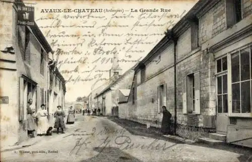 Ak Avaux Ardennes, La Grande Rue, Anwohner