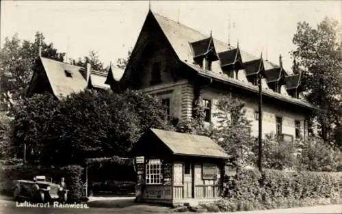 Ak Mezní Louka Rainwiese Region Aussig, Kurhaus, Wärtershaus, Auto