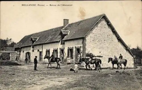 Ak Bellande Yvelines, Ferme, Retour de l'Abreuvoir